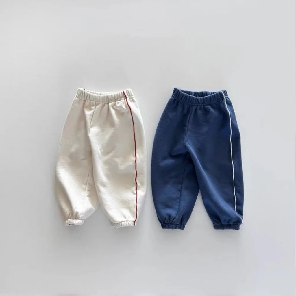 Baby Clothes Set Boys and Girls Spring Autumn All Match Hoodie Patchwork Color Fashionable Kids Simple Hoodie Set 250227