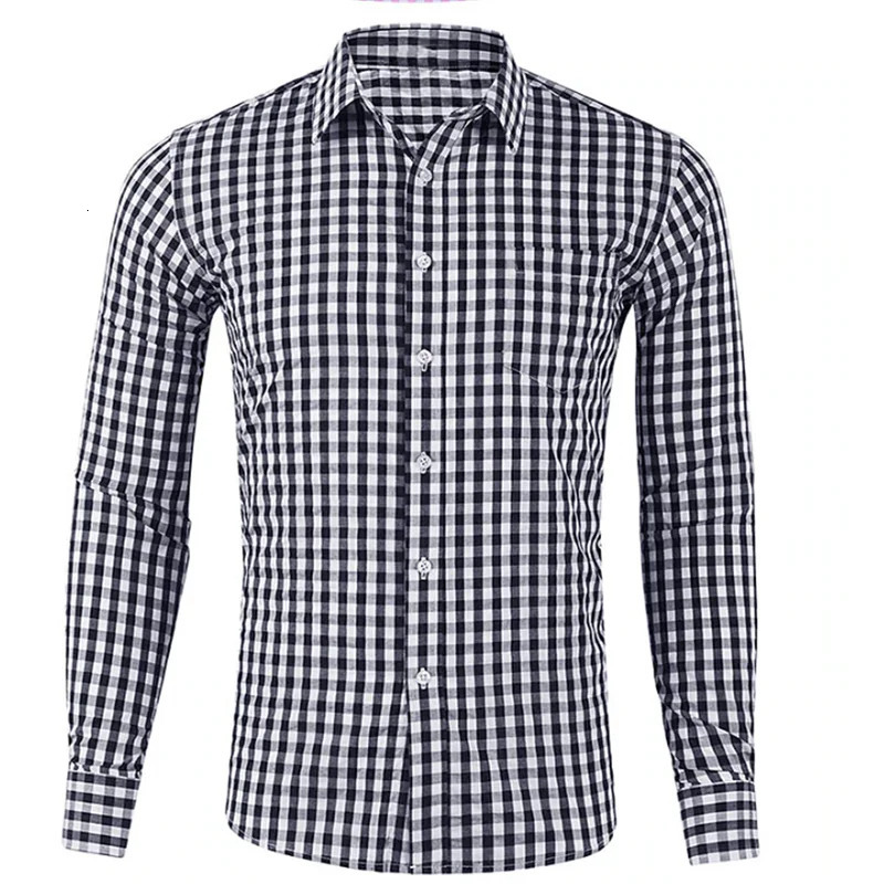 Mens shirt buttonup red blue long sleeve plaidcheck lapel street resort printed clothing fashion casual Hawaii 5XL 250226