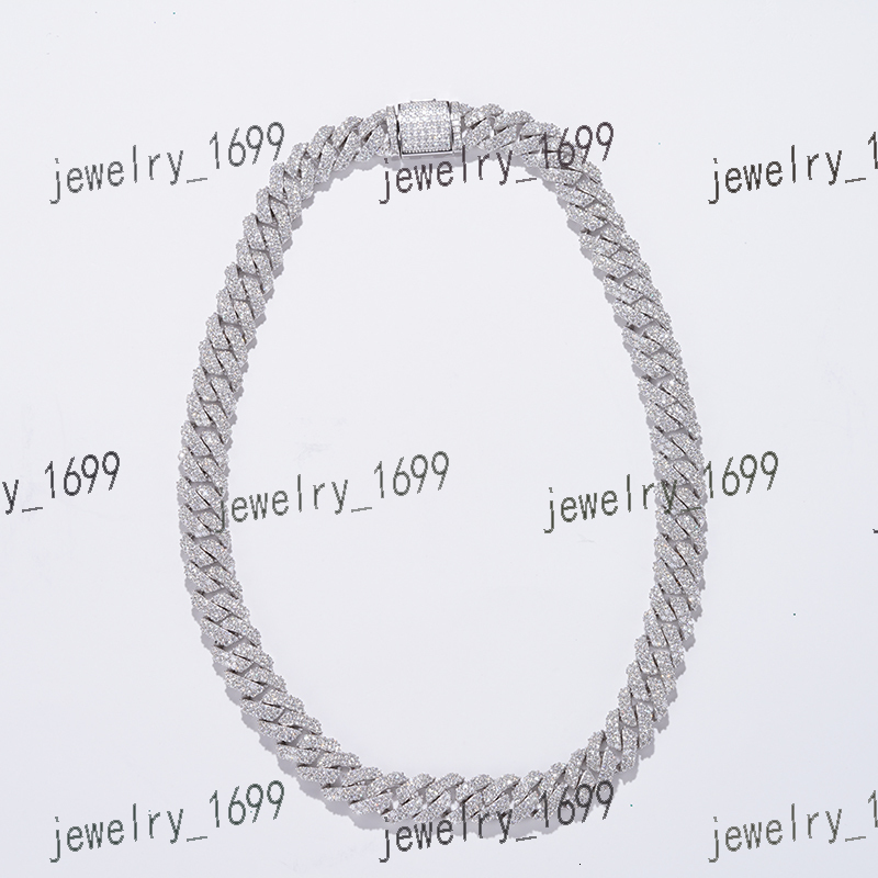 2025 Hip Hop Custom Necklace Jewelry VVS Moissanite Necklace 925 Sterling Sliver Iced Out Cuban Link Chain Necklace Bracelet