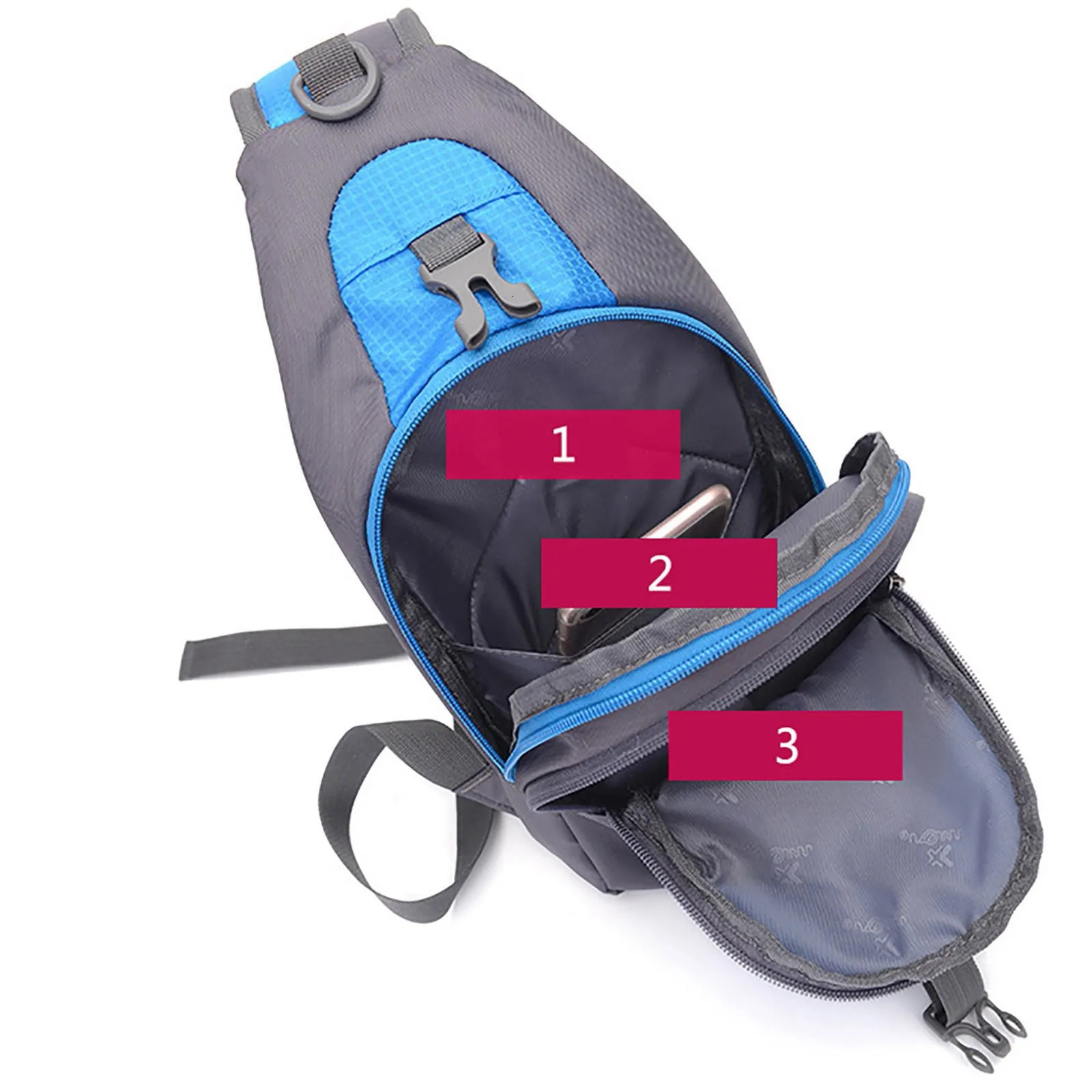 Ship from US Cute Shoulder Bag Outdoor Sports Kettle Chest Men And Women Multifunctional Riding Single Backpack 250227FBB