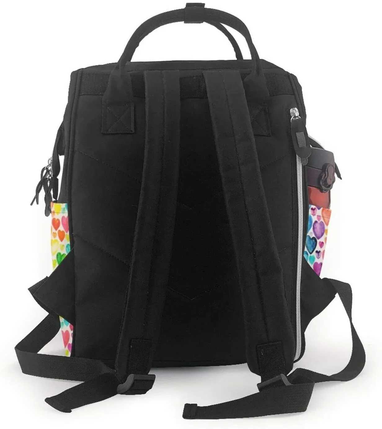 Diaper Bags Hearts Printed Mummy Backpack Diaper Bag Multi-Function Maternity Nappy BagsKid Bag with Laptop PocketStroller Straps Y250227MDL7