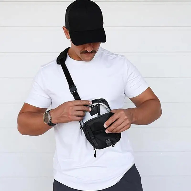Ship from US Magnetic Gym Water Bottle Bag Holder Portable Phone Sling With Pocket Builtin Magnet For Men Women Sports Fitness 250227FBB