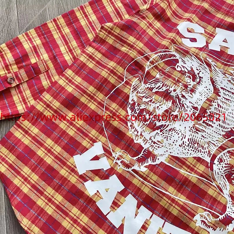 Grid Shirt Men Women Quality Vintage Flannel Casual Shirts 250226