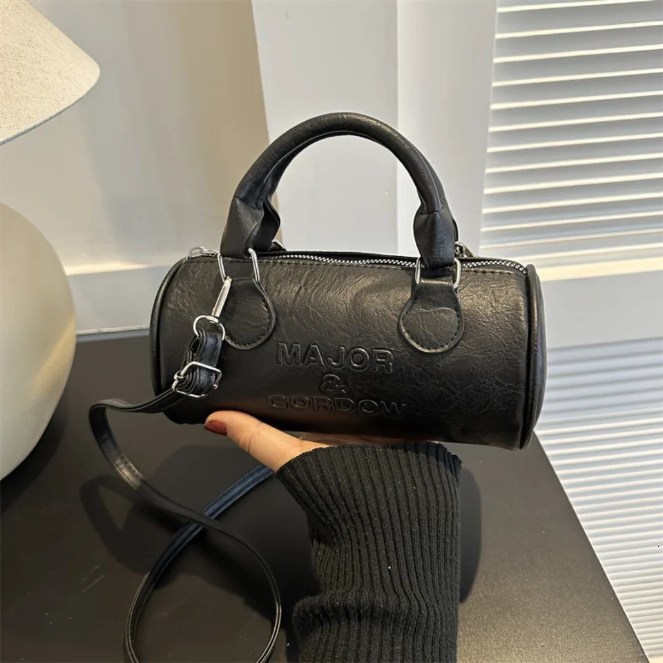 Ship from US Vintage Crossbody Boston Bag Retro Shoulder Cylinder Womens Fashion Handbag Purse Bogg bag xlarge Cosmetic pouch Travel 250227FBB