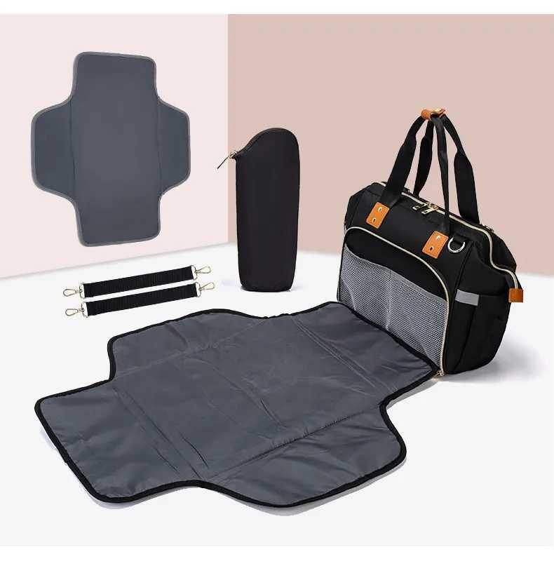 Diaper Bags Hot LEQUEEN Diaper Bag Messenger Bag Shoulder Bag Multi-functional Large Capacity Outigong Baby Crib Sleeping Bag Dropshipping Y250227DGB8