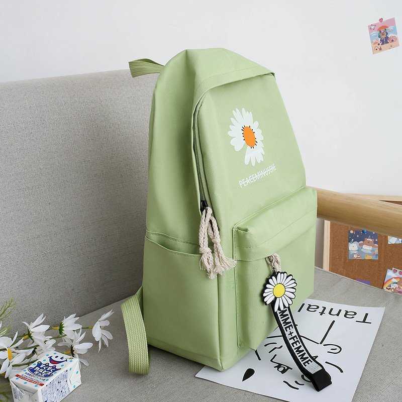 Junior High School Student Backpack Student Trend Large Capacity Four Piece Set Backpack Simple Backpack Lightweight For Girls Day Backpack Travel Bag