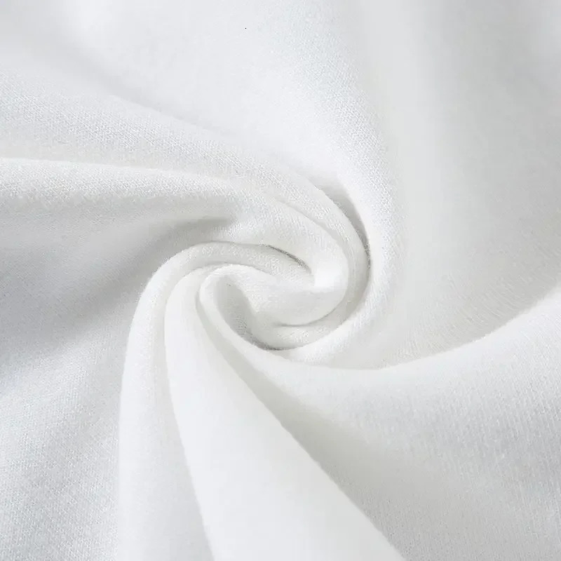 Black White GSM 500g Heavy-duty Pure Cotton T-shirt Thickened Threaded Round Neck Short Sleeves Three Needle Half Sleeve Tees 250225