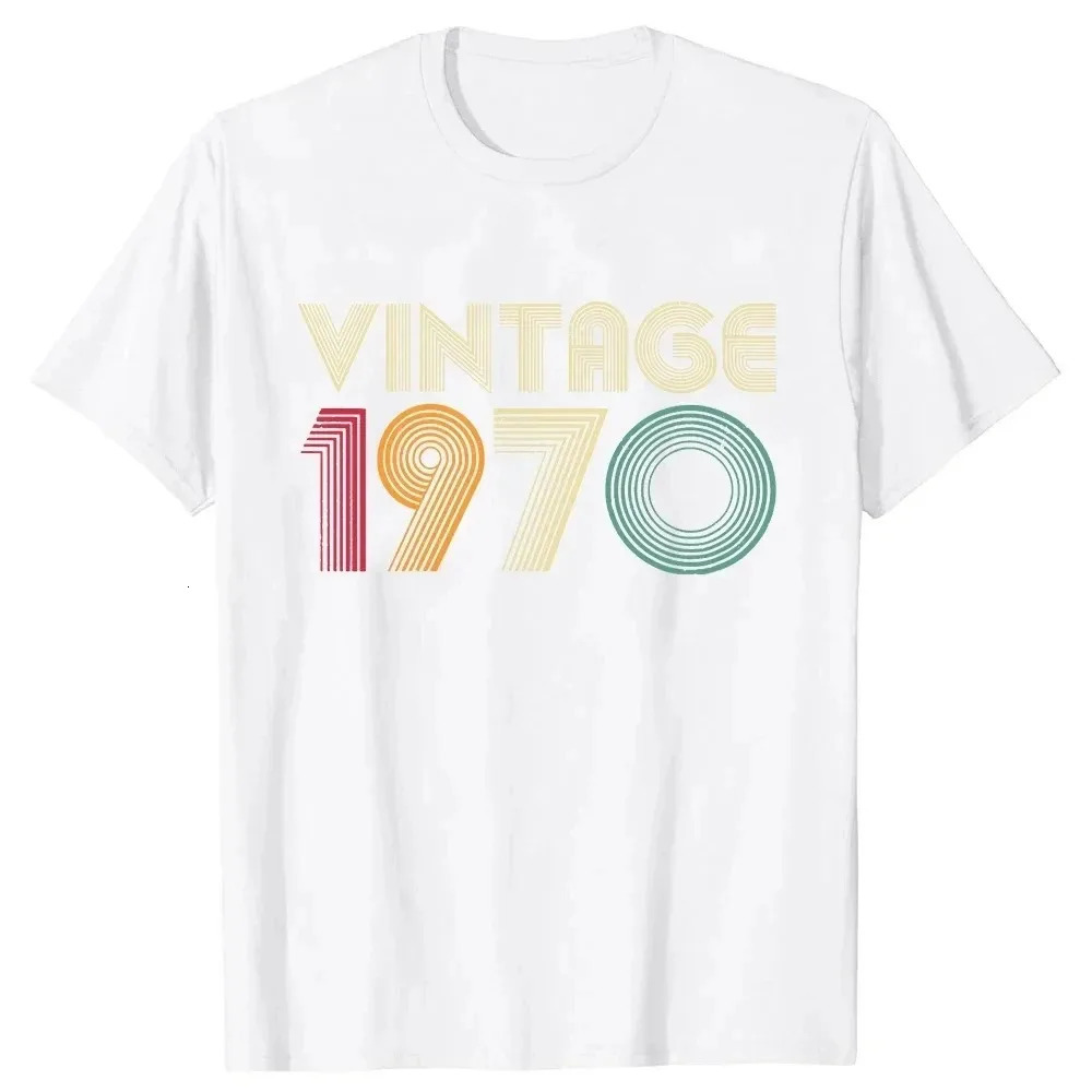 Graphic Birthday Gift Short Sleeved 54 Years Old Born in 1970 Shirt 54th Birthday Summer T-shirt Retro Vintage 1970 Tshirt 42853 250226