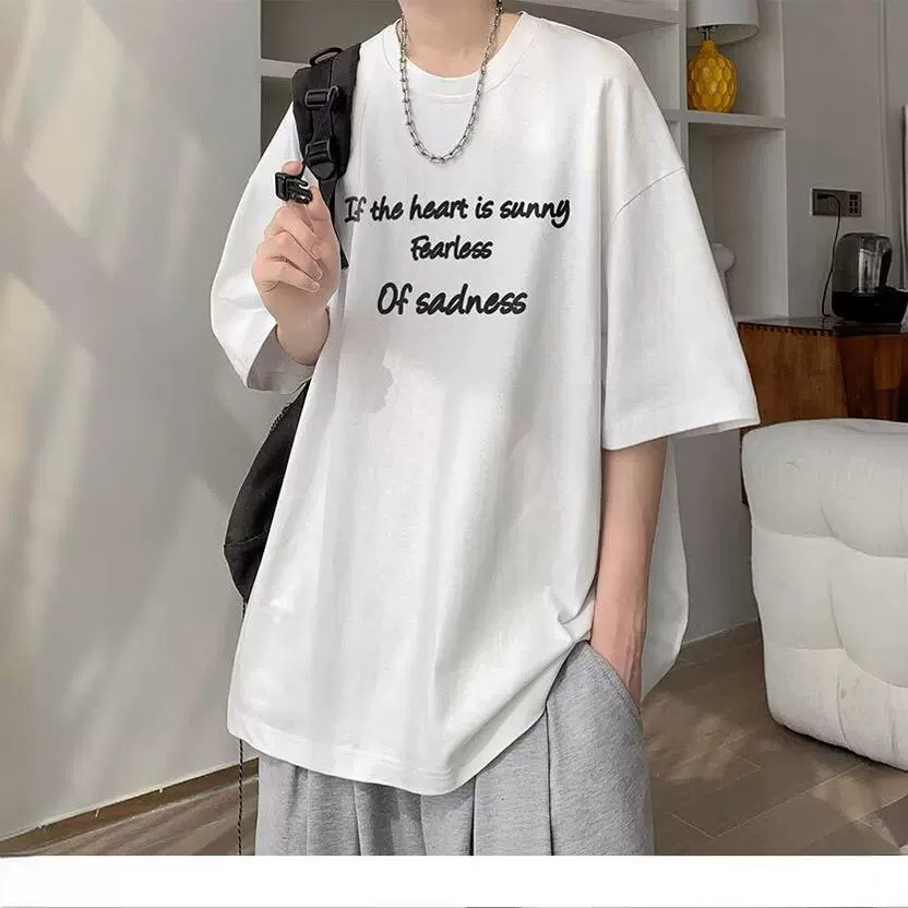 Simple And Slimming Men's T-shirt With Contrasting Color Letter Printed Short Sleeves. Designer's New Niche Versatile Top For Summer 2025