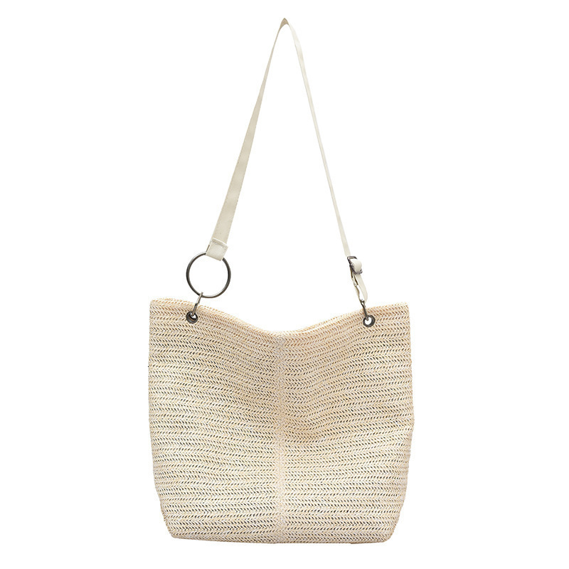 Leisure for women 2025 new summer large capacity single shoulder handbag grass woven vacation beach bag #swissmilitary