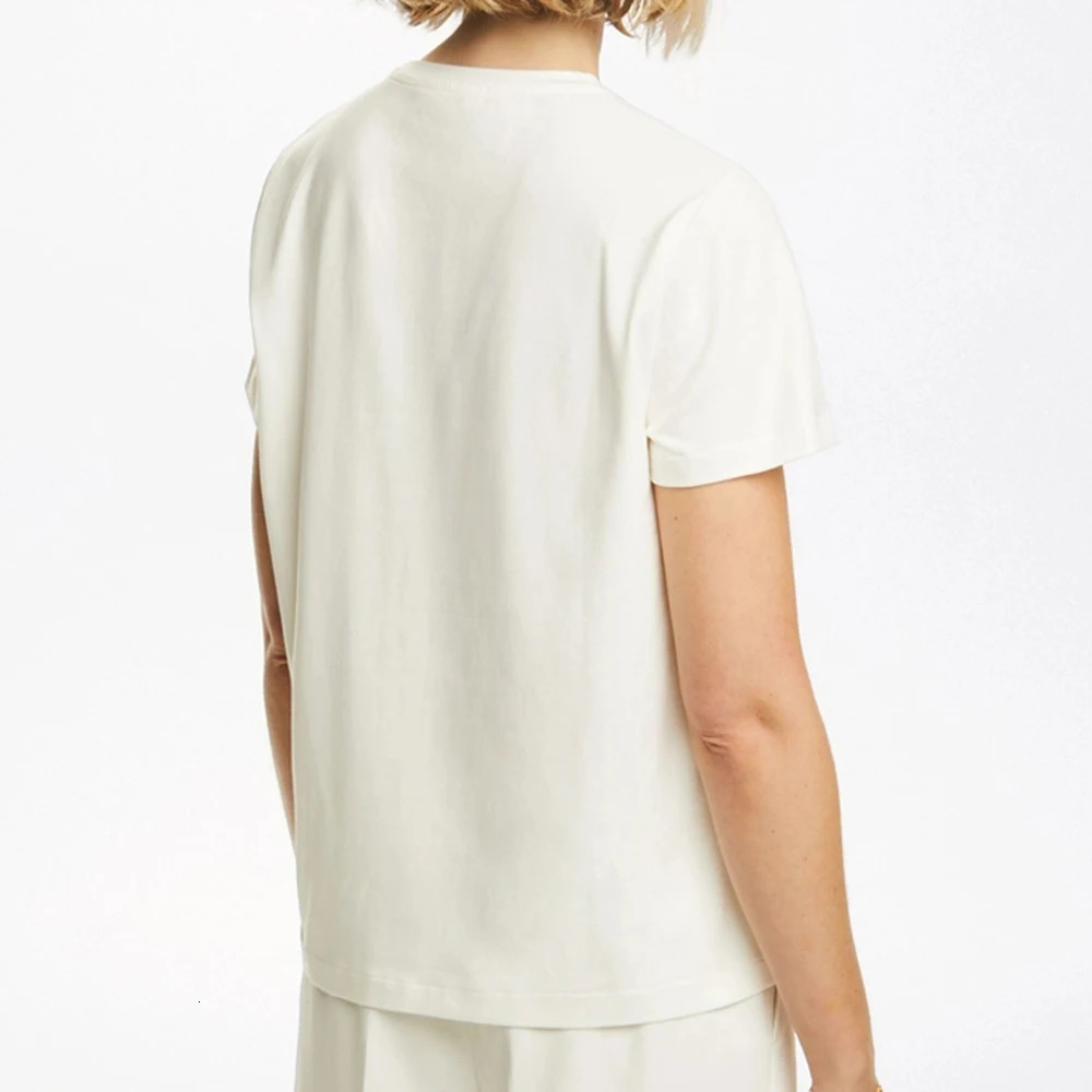 CHCH Womens TShirts Short Sleeved Tees Casual White Tops Tee y Fashion Ladies Cotton Shirts 250226