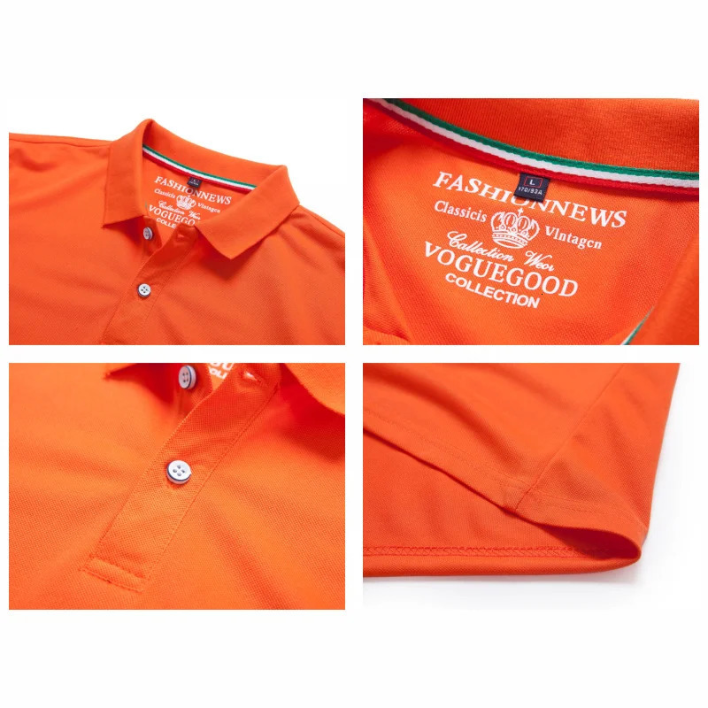 Summer Solid Color Outdoor Casual Lapel Short-sleeve Daily Business Short-sleeve Tops Unisex Polo Shirts 250224