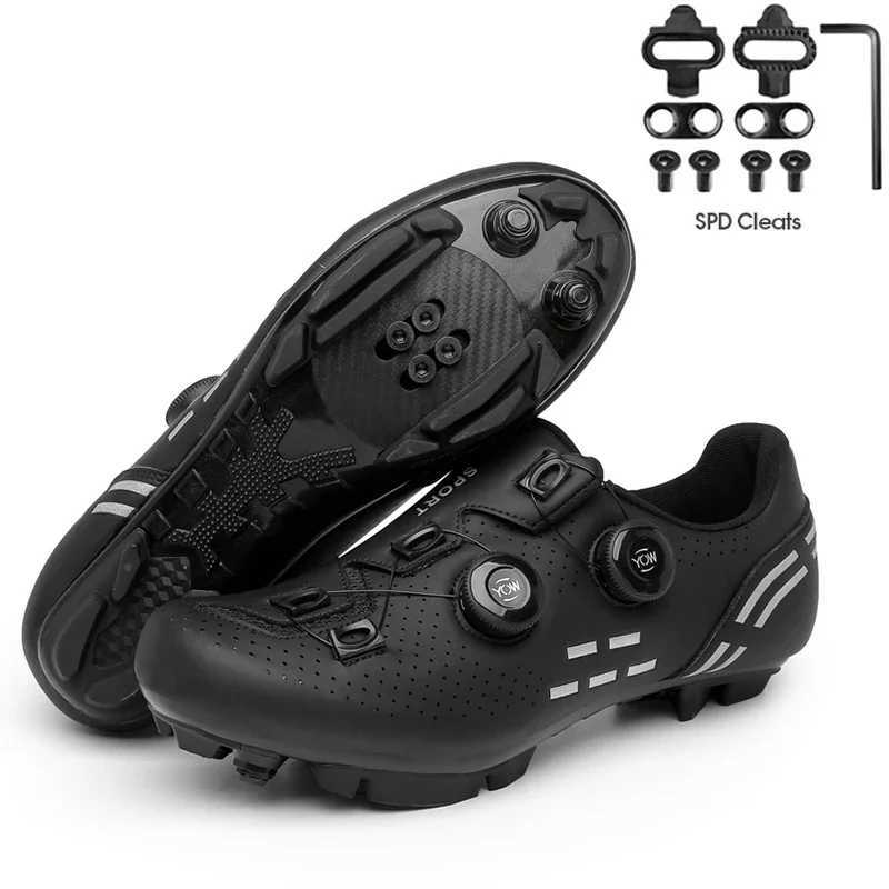 Man Speed Route Cycling Sneakers hot MTB Flat Shoes with Clits Wen Road Dirt Bike Footwear Biking Calas Racing Bicycle Spd Cleats Z250224