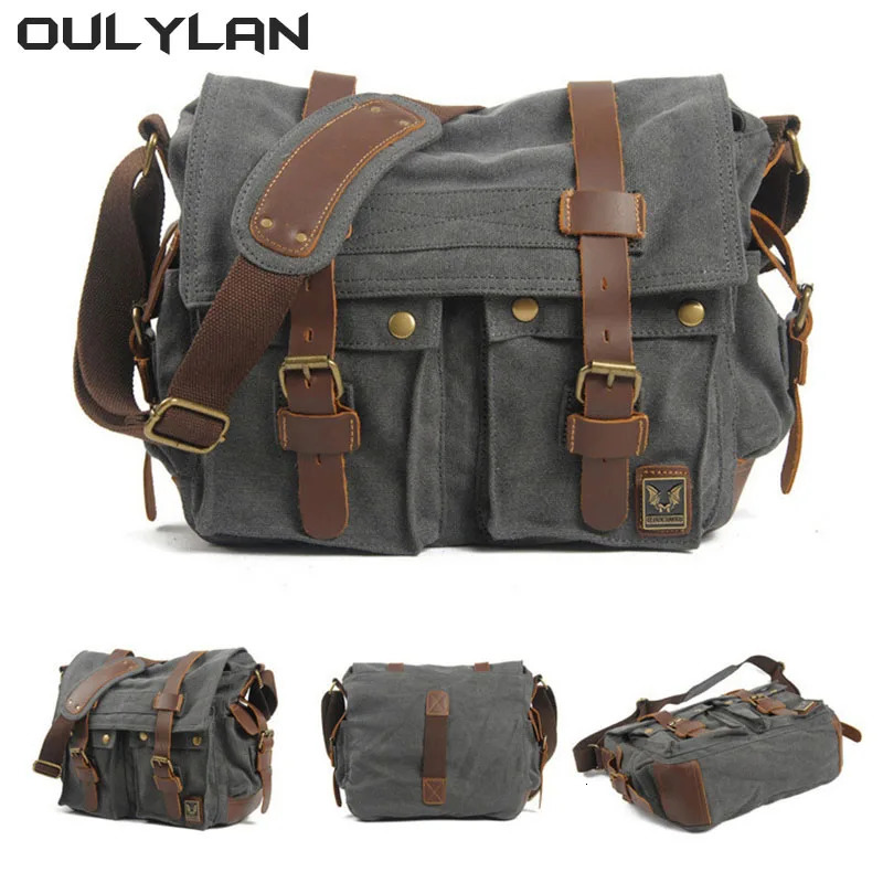 Ship from US Genuine Leather Daily Casual Shoulder Bag for Men Small Dark Brown Vintage Messenger Mens Fashion n Sling Bags 250227FBB