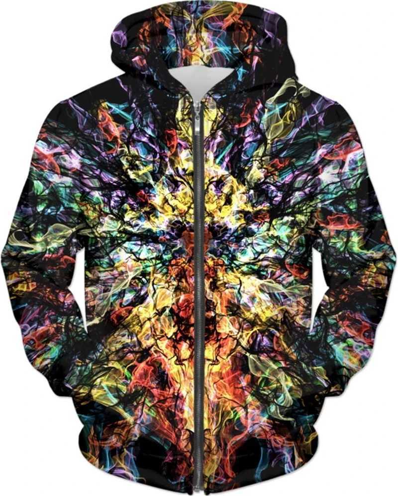 Retro grAFfiti graphic 3D Printing zipper hoodie mens and womens Harajuku sweater oversized traCK suit jaCKet X250227