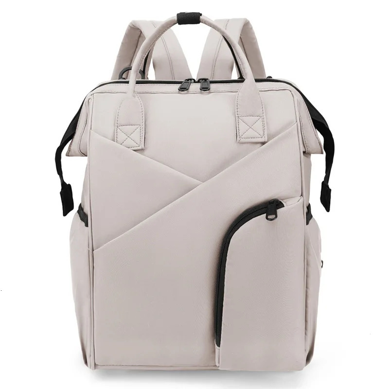 Simple Casual Oxford Cloth Mommy Bag Water Repellent Large Capacity Backpack Pushable Stroller Carrying Mother and Baby Bag 250227