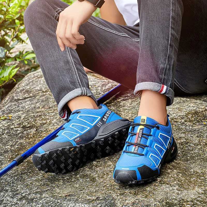 Mens Hiking Shoes Outdoor Leisure Sports Shoes Mountain Cycling Sports Shoes Cfortable Waterproof Outdoor Hiking Shoes Z250301