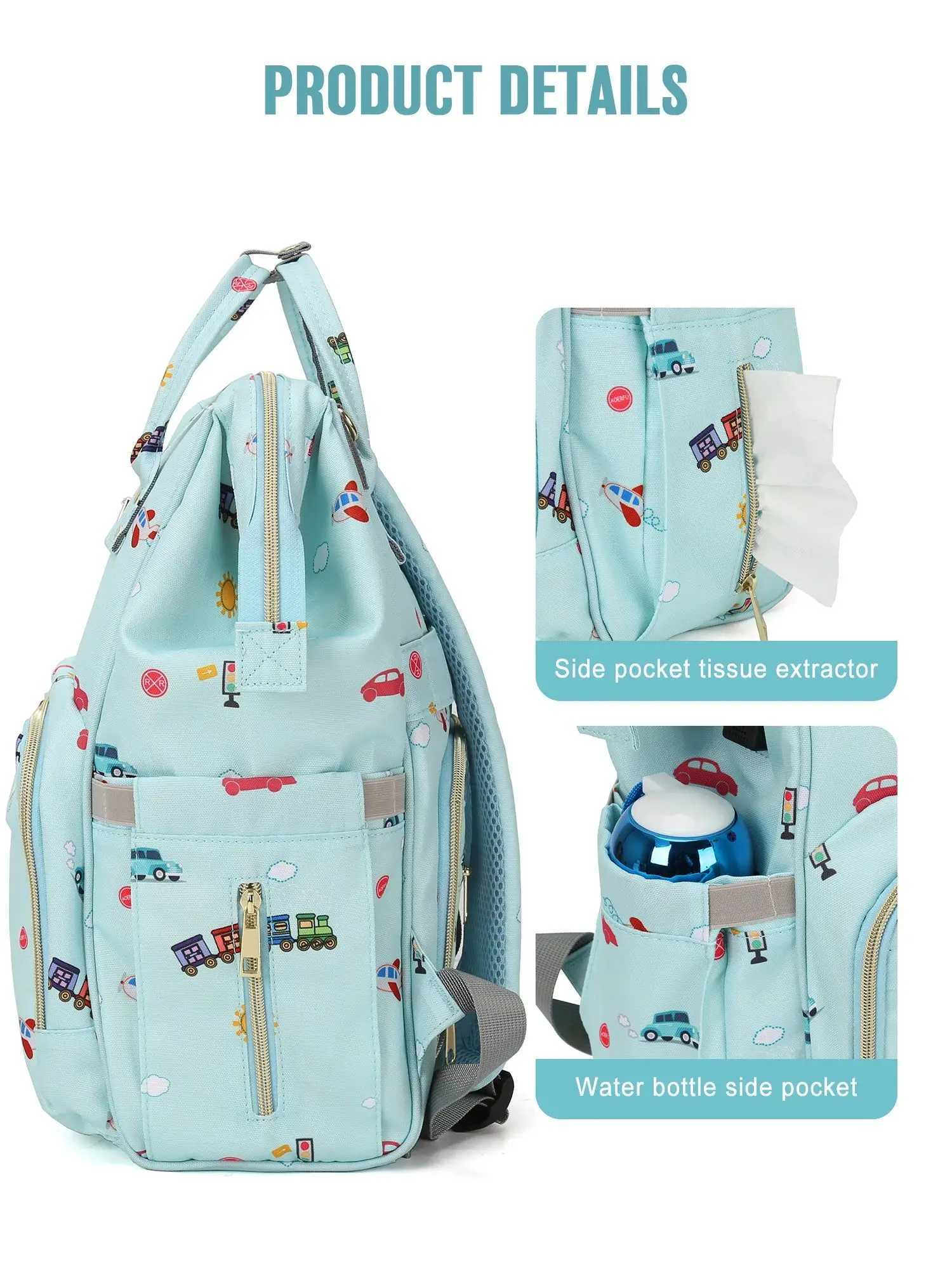 Diaper Bags Mummy backpack waterproof maternity bag baby supplies large capacity multifunctional waterproof outdoor travel dial bag Y250227L2FR