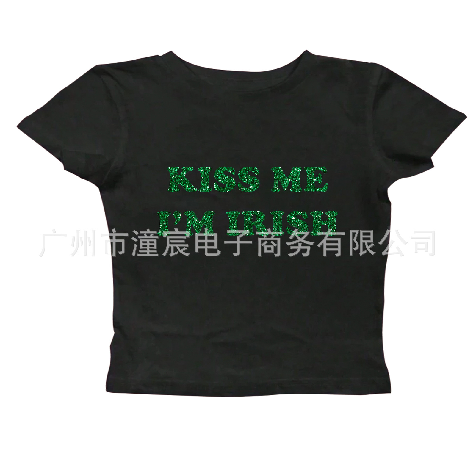 Designer Kiss Me I'm Irish Tight Hip Hop Style Short Sleeve Women's T-shirt