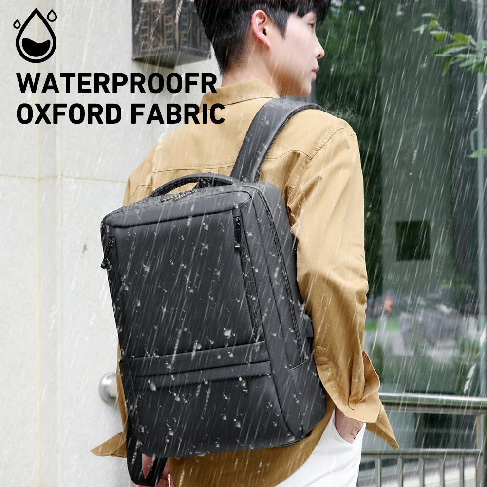 Ship from US Backpack for Men Women Business Slim with USB Charger Computer Lightweight Antitheft Travel Backpacks 250227FBB