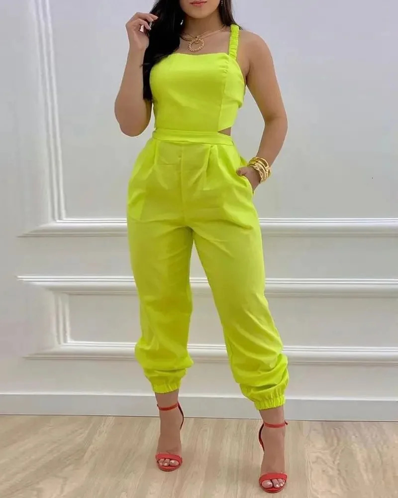 Womens for Jumpsuit Elegant Sexy Suspender Printed Jumpsuits Casual Hip Waist Overalls Romper For Women Spring Summer 250227