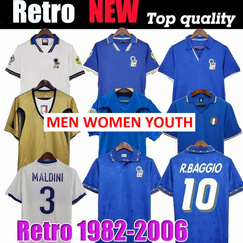 1982 ItalyS Retro soccer Jersey 1990 1996 1998 2000 HOME FOOTBALL 1994 Maldini Baggio Donadoni Schillaci Totti Del Piero 2006 Pirlo Inzaghi buffon