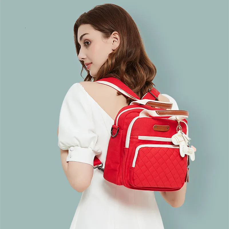 High Level Canvas Colorful Mommy Diaper Bag Baby Nappy Bags Maternity Mommy Women Backpack/Handbag/Messenger Three-In-One Bag 250227