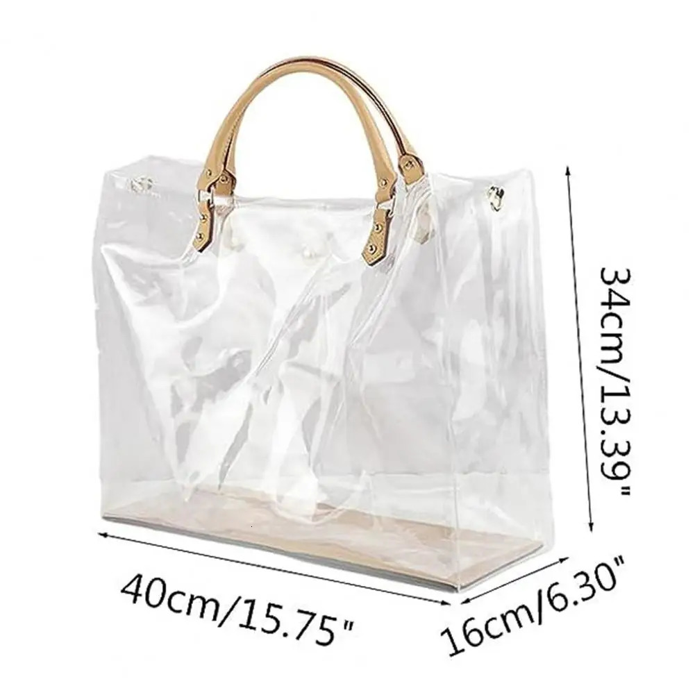 DIY Clear Tote Bag Waterproof PVC Transparent Handbag Handmade Women Hand Bag Craft Accessories Tool Set 250221