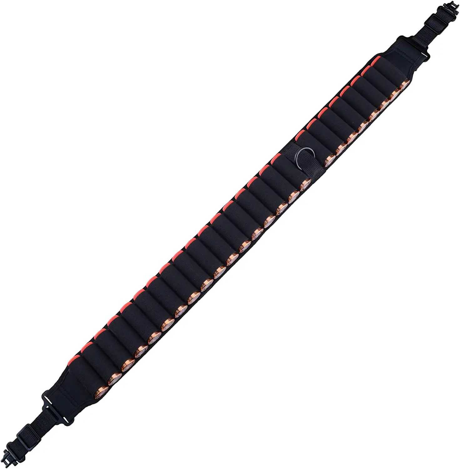 Shotgun Sling With Shell Holder 2 Point Non-Slip Adjustable Ammo Sling For Shotgun-Shotgun Sling With 15/25 Shell Holder W250227