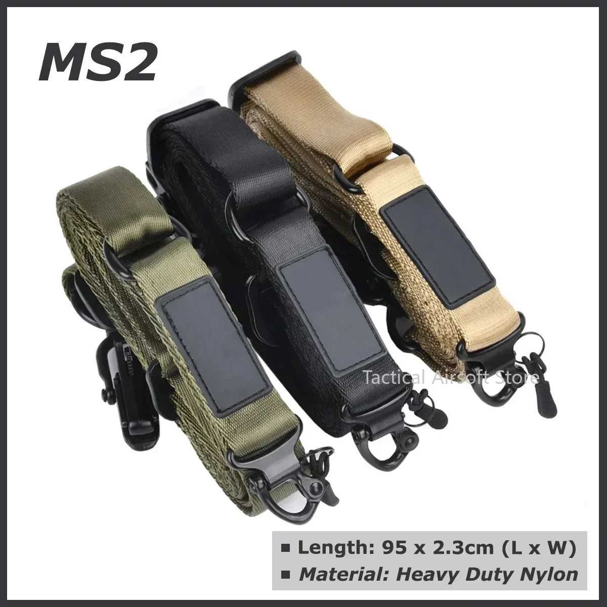 MS4 Sling MS2 MS3 Rif Gun Hunting Nylon Adjustable 2 Point Strap Quick Detach QD Mount Military Belt Strap W250227
