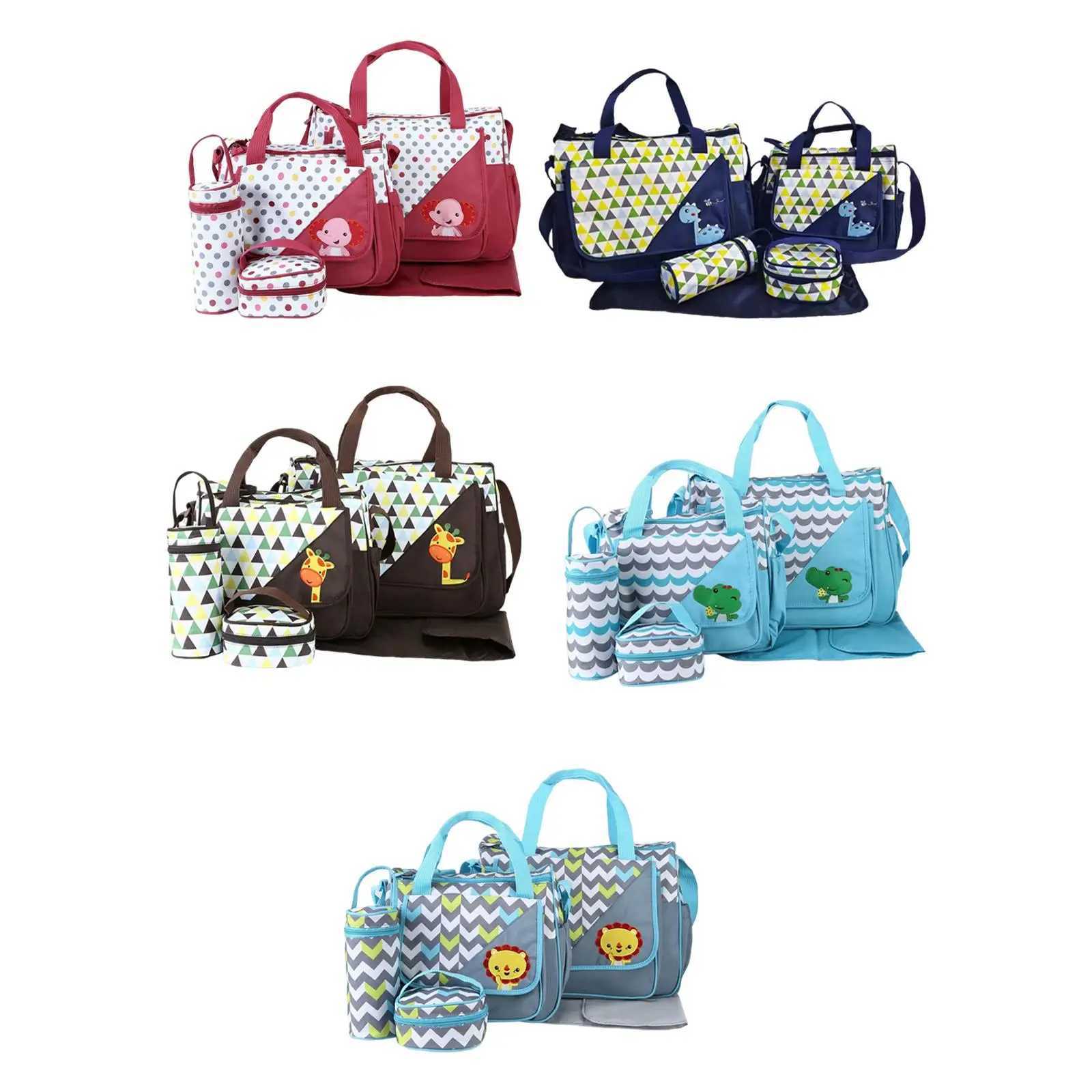 Diaper Bags Diaper Bag Set Multifunction with Nappy Changing Tote with Adjustable Shoulder Strap Y250227JZLB