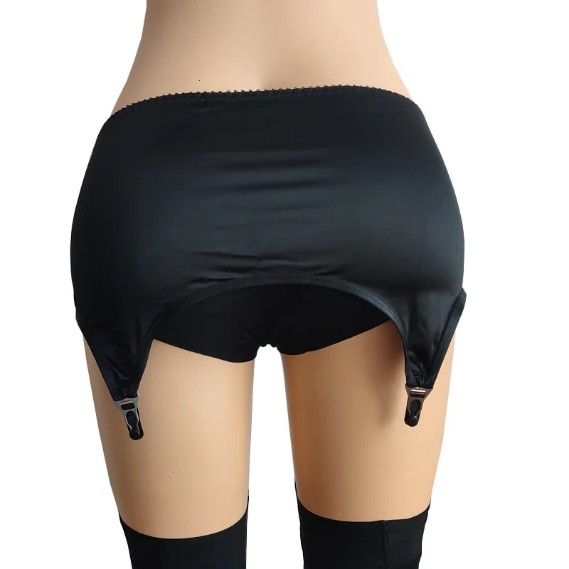 Vintage Garter Belt Women Smooth High Waist 4 Straps Metal Clips Suspender Belt Garters for Thigh High Stockings Sexy Lingerie 250227