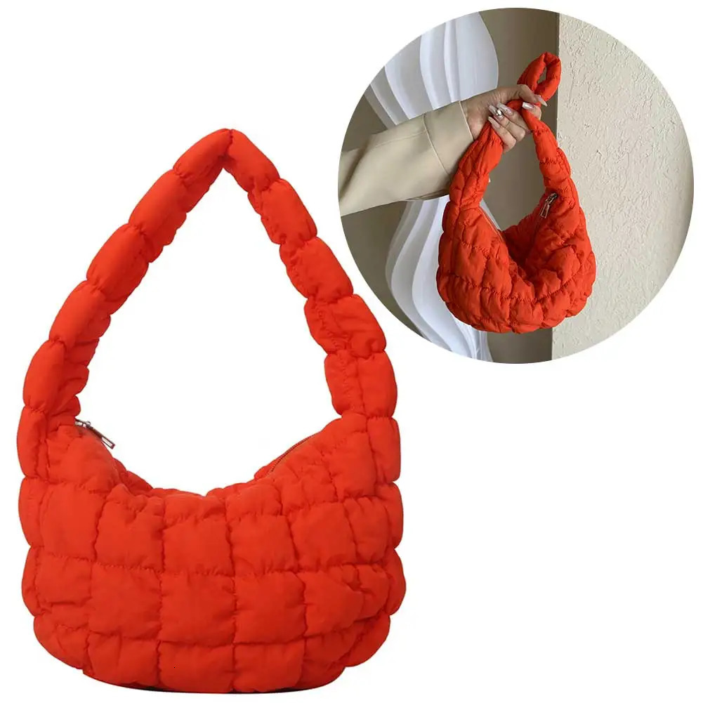 Ship from US Women Diamond Embroidery Shoulder Messenger Bag Winter Puffer Handbag 250227FBB