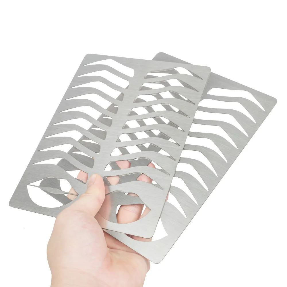 1pcs Microblading Reusable Practice Stencil Eyebrow Lips Metal Template Shape Permanent Makeup Tattoo Training Supplies 250224
