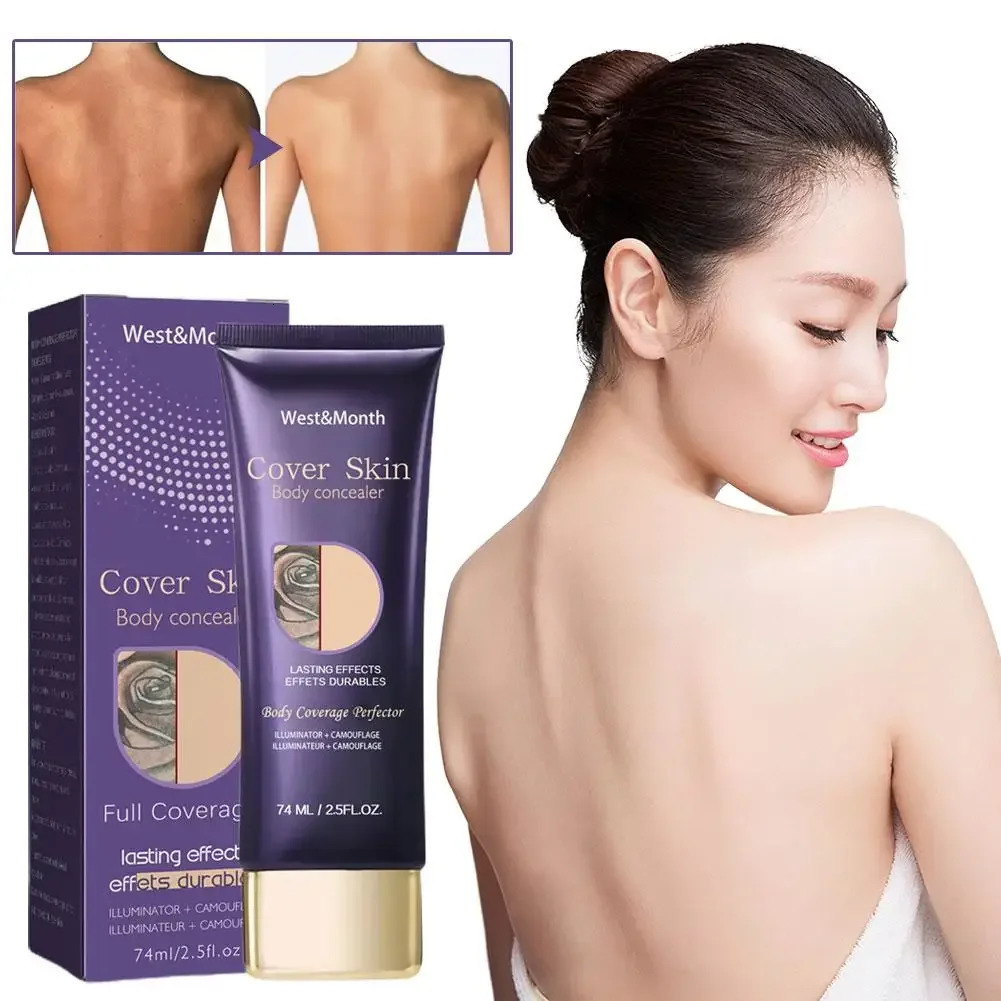 Natural Tattoo Concealer 74ml Full Coverage Tattoo Dark Circles Hide Blemishes Scars Correct Pigment Waterproof Lasting 250222