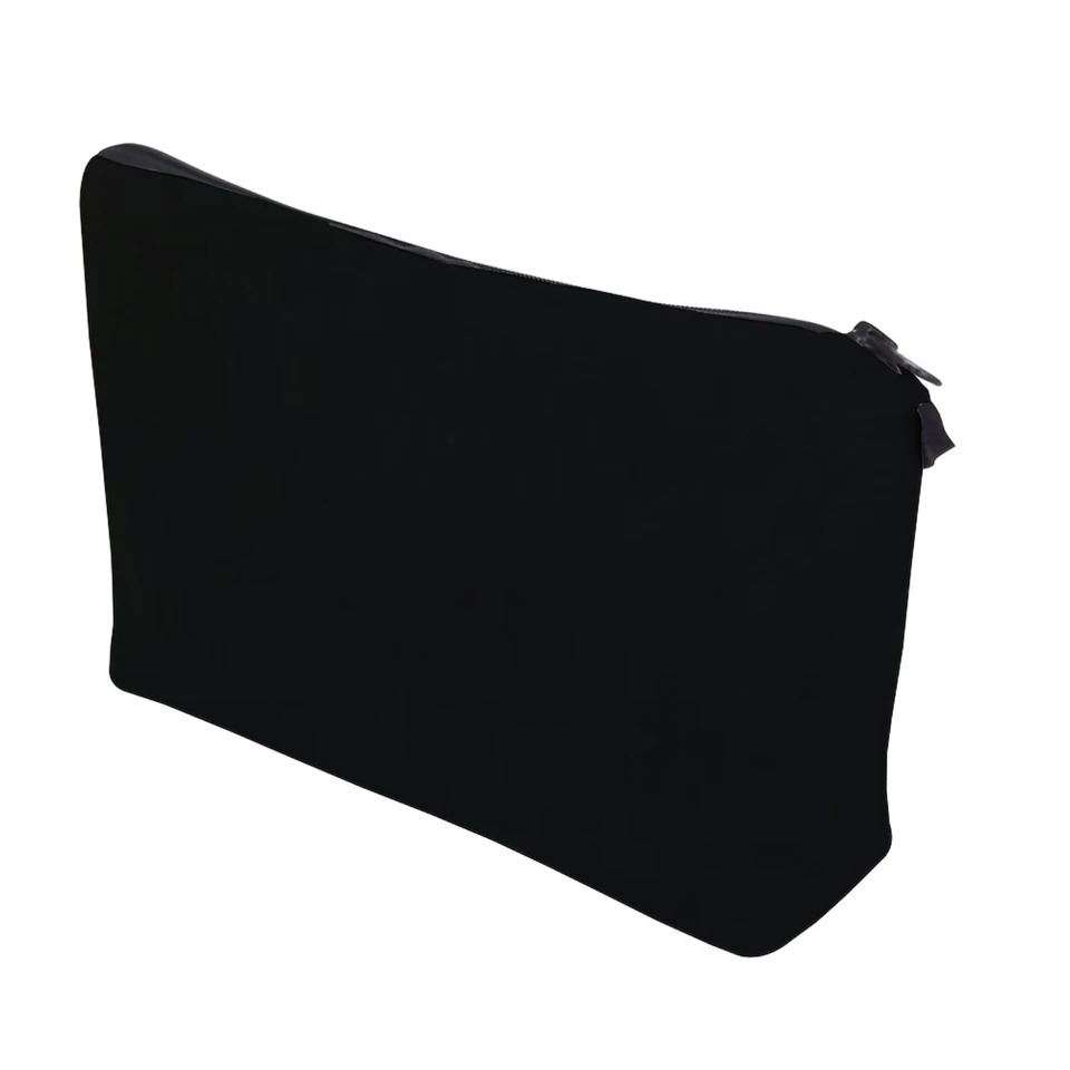 Ship from US Small Waterproof Cosmetic Bag Compact Travel Makeup Pouch for Women Perfect Toiletries and Beauty Sleek Black Color white 250227FBB
