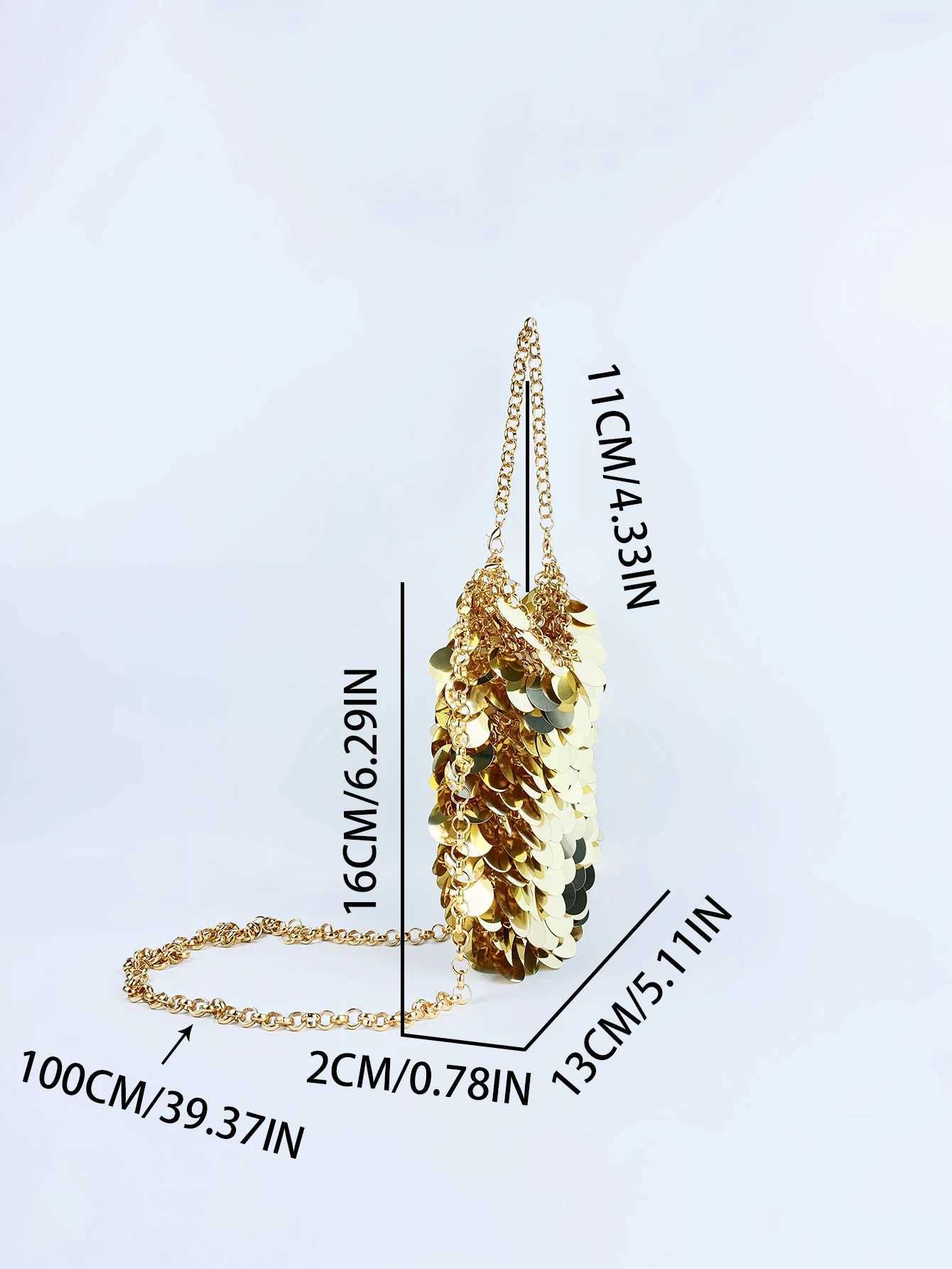 Shiny matte metal fish scale glitter bag hand woven ping pong ball phone side bag crossover bagXJ250227