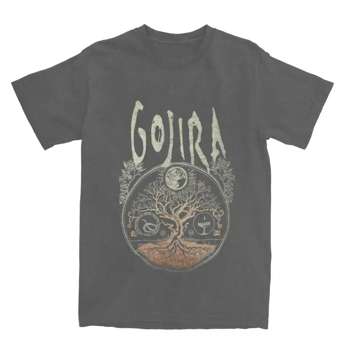 Rock Metal Band Gojiras Men Womens T Shirts Merch Vintage Tees T-Shirt Cotton Summer Clothing T-Shirt Cotton Summer Clothing 250227