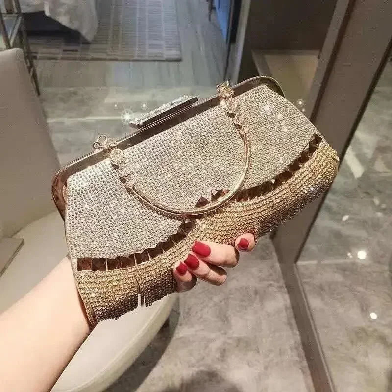 Hand for Wedding Party Banquet Diamond Clutch Bag Ladies y Evening Fashion Bridal Dress Bags ner 250226