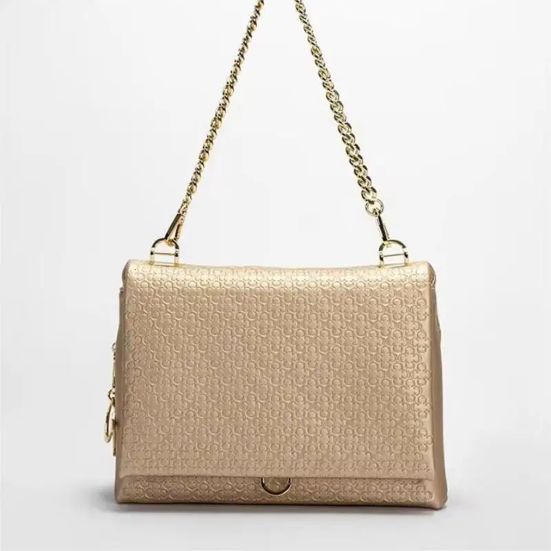 Ship from US CH Womens Classic Printed Shoulder Bag Fashion Simple Large Capacity Basic Bags High Qualit Elegant Retro Style 250227FBB