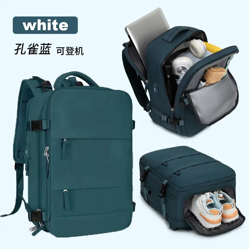 35L multifunctional waterproof mummy backpack travel bag shoulder bag USB charging laptop backpack with shoe pocket 250227