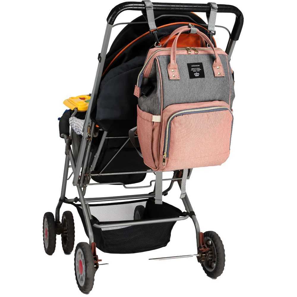 Diaper Bags Lequeen Mummy Maternity Diaper Bag Backpack Nappy Bag Large Capacity Stroller Bag Travel Diaper Backpack for Baby Care Y250227057C