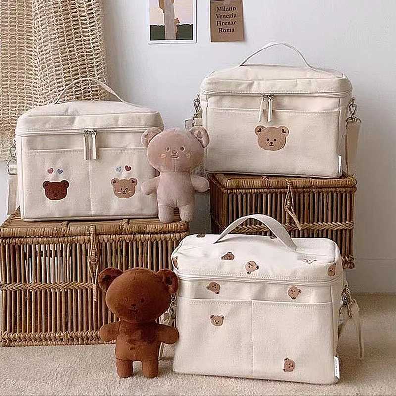 Diaper Bags INS childrens bear insulation bag baby stroller storage bag mommy bag portable outdoor insulation bag Y2502276KA8