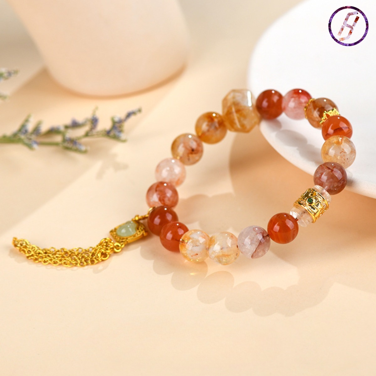 2025 New Network Hit "Nezha 2" Series A Variety of Original Bracelets Natural Crystal Citrine Carnelian Crystal Women's Bracelet Custom