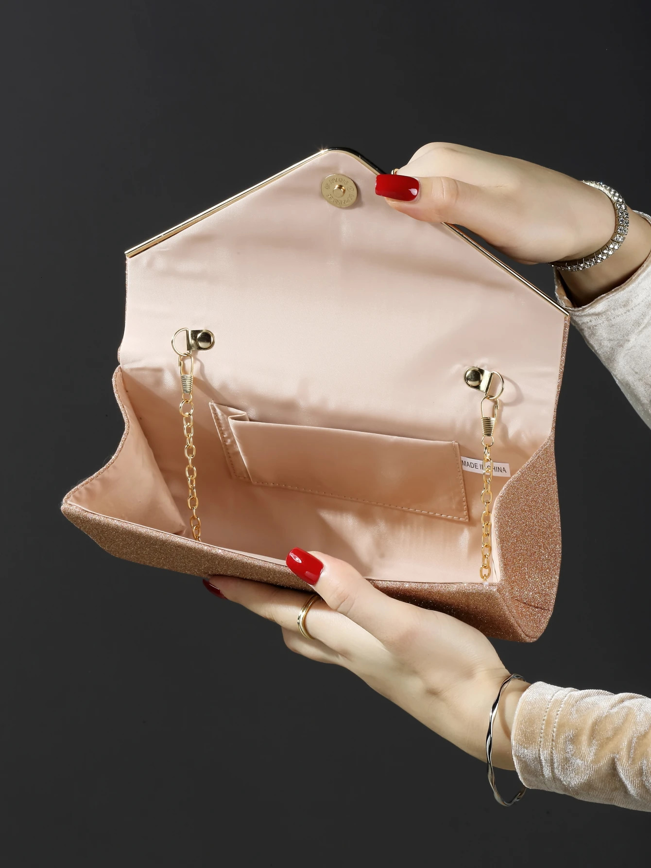 Sparkling sparkling elegant ladies evening bag party wedding wallet dinner 250226