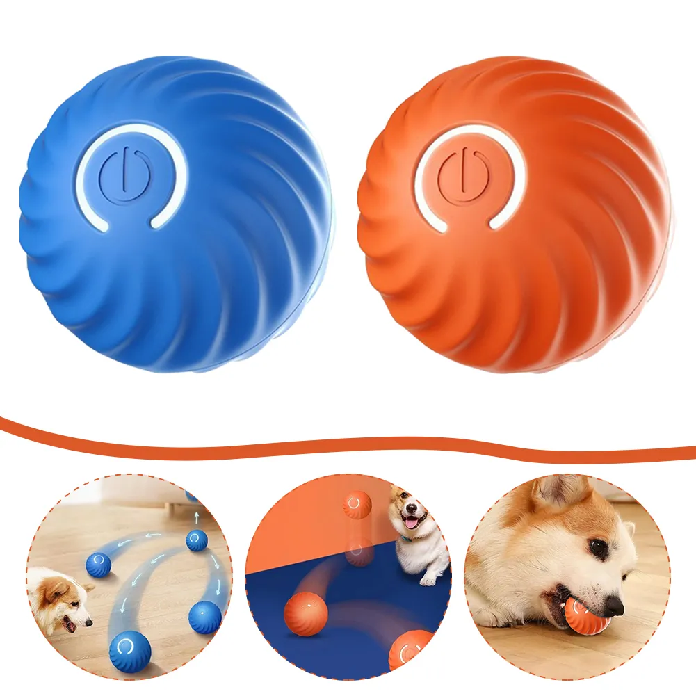 Interactive Pet Ball Toy Smart Dog Toy Ball Automatic Moving Bouncing Interactive Dog Toy Cat Dog Product for Indoor Cat Kitten ZZ