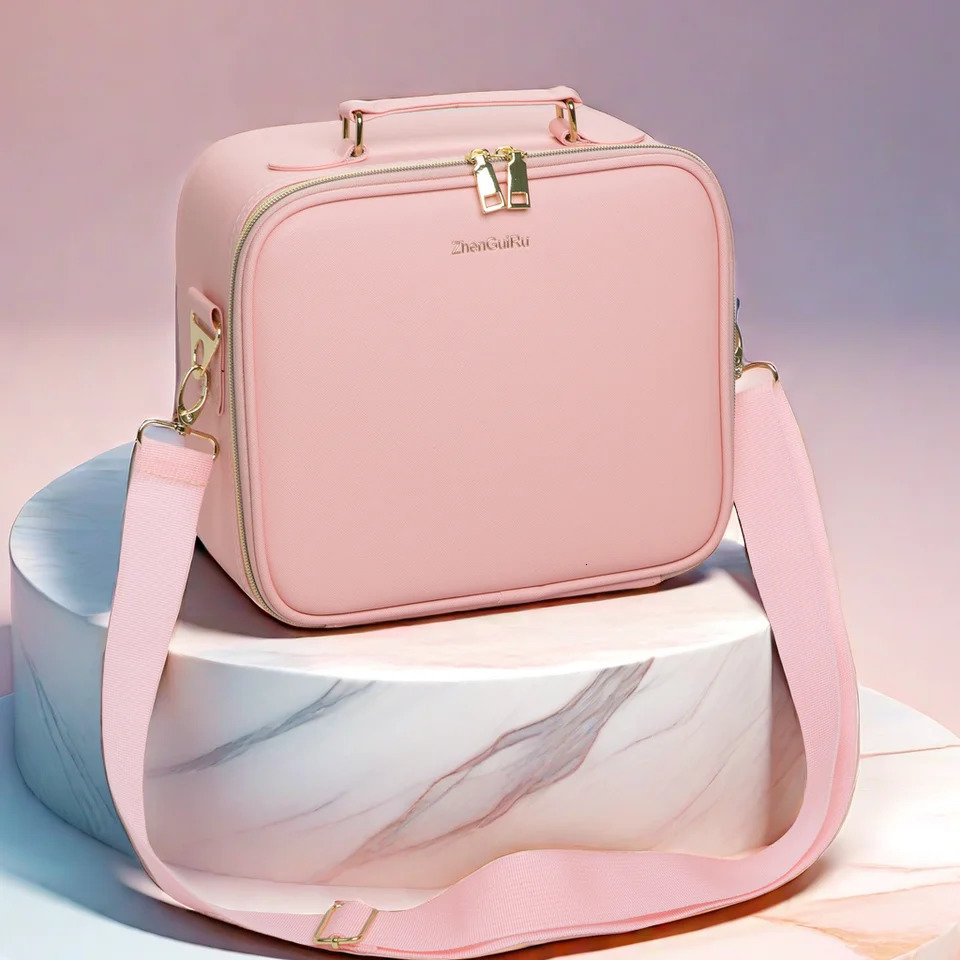 Ship from US LED Cosmetic Case with Lights and Mirror Large Capacity Portable Travel Makeup Bag for Women Girls y BagS HG00X 250227FBB