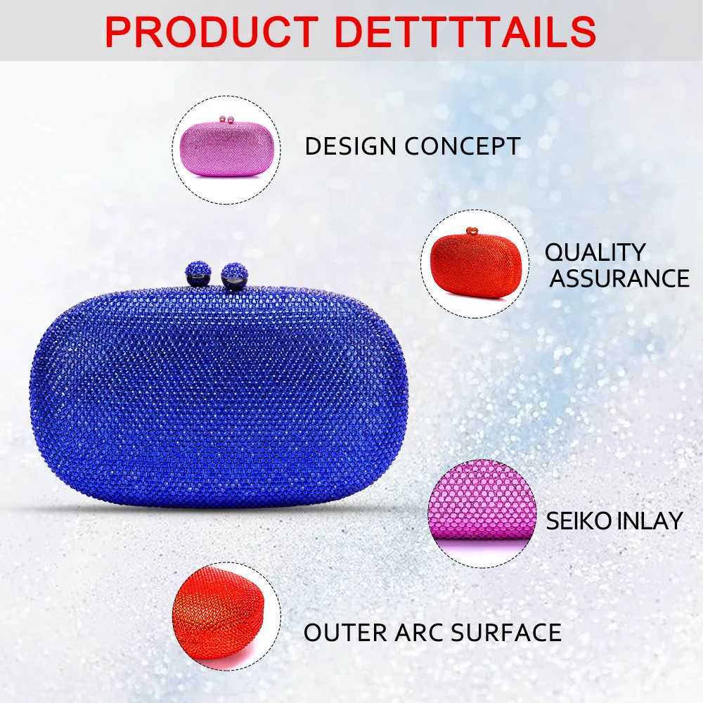 New Arrival Womens bag wedding party Christmas gift stone evening bag crystal dinner bag diamond cluTCh bag T250227