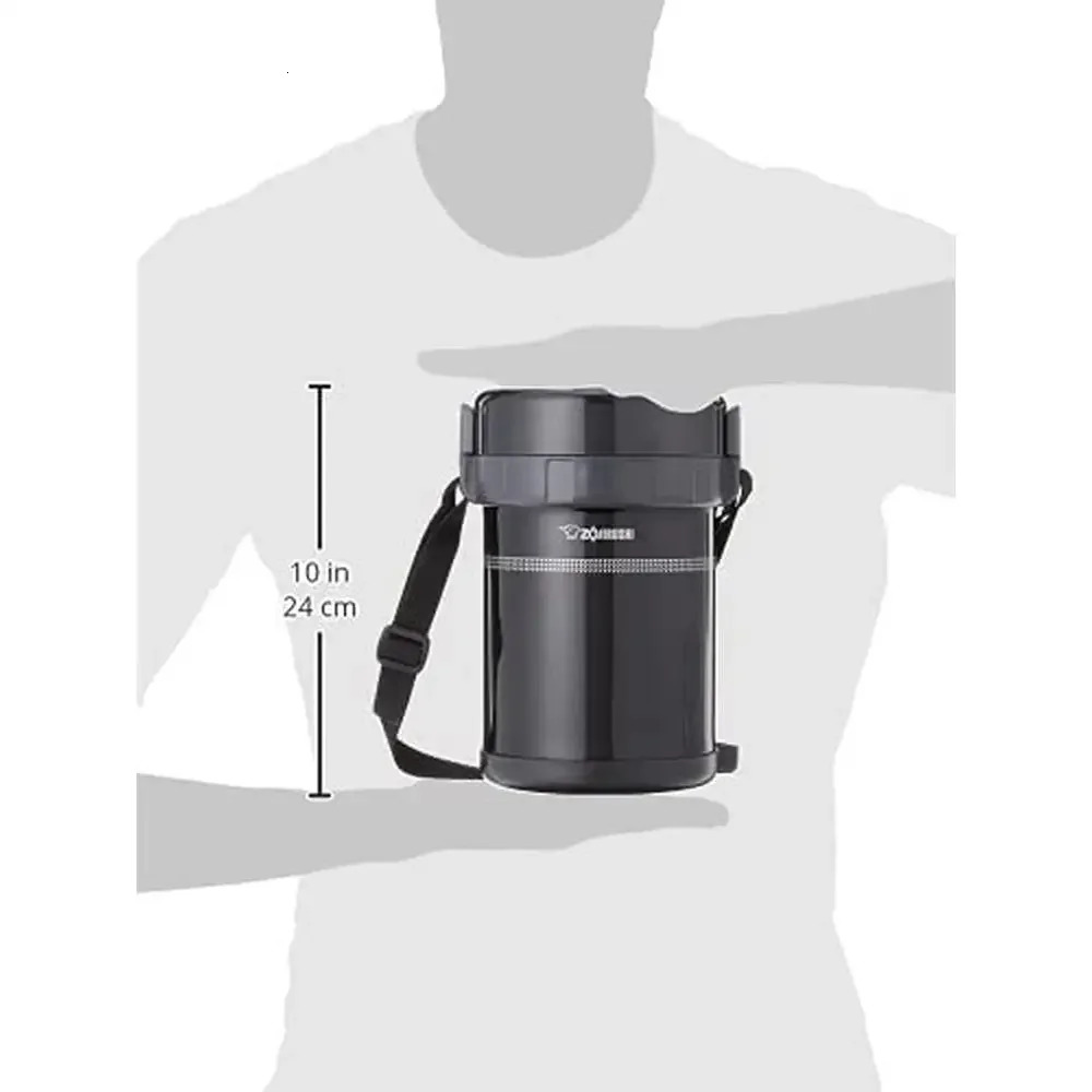 Ship from US Stainless Steel Vacuum Insulated Bento Lunch Jar 3 Containers Forked Spoon Bag 670ml 250227FBB