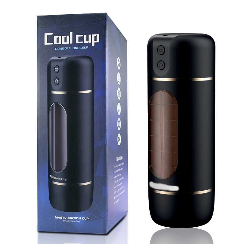 Automatic male masturbation cup vibration suction vibration masturbation machine vaginal cat oral sex toyXJ250408